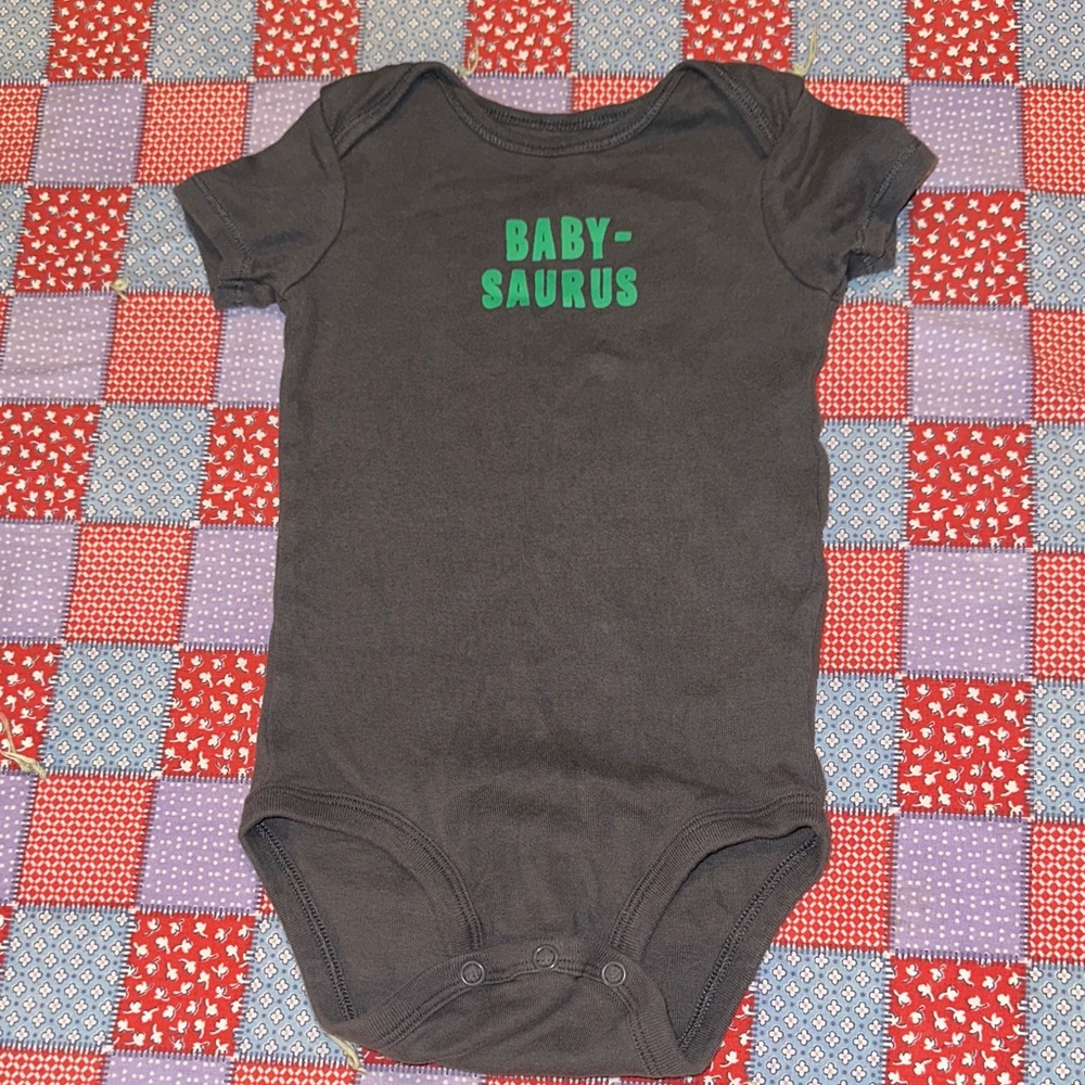 Carter's Black Baby-Saurus Bodysuit